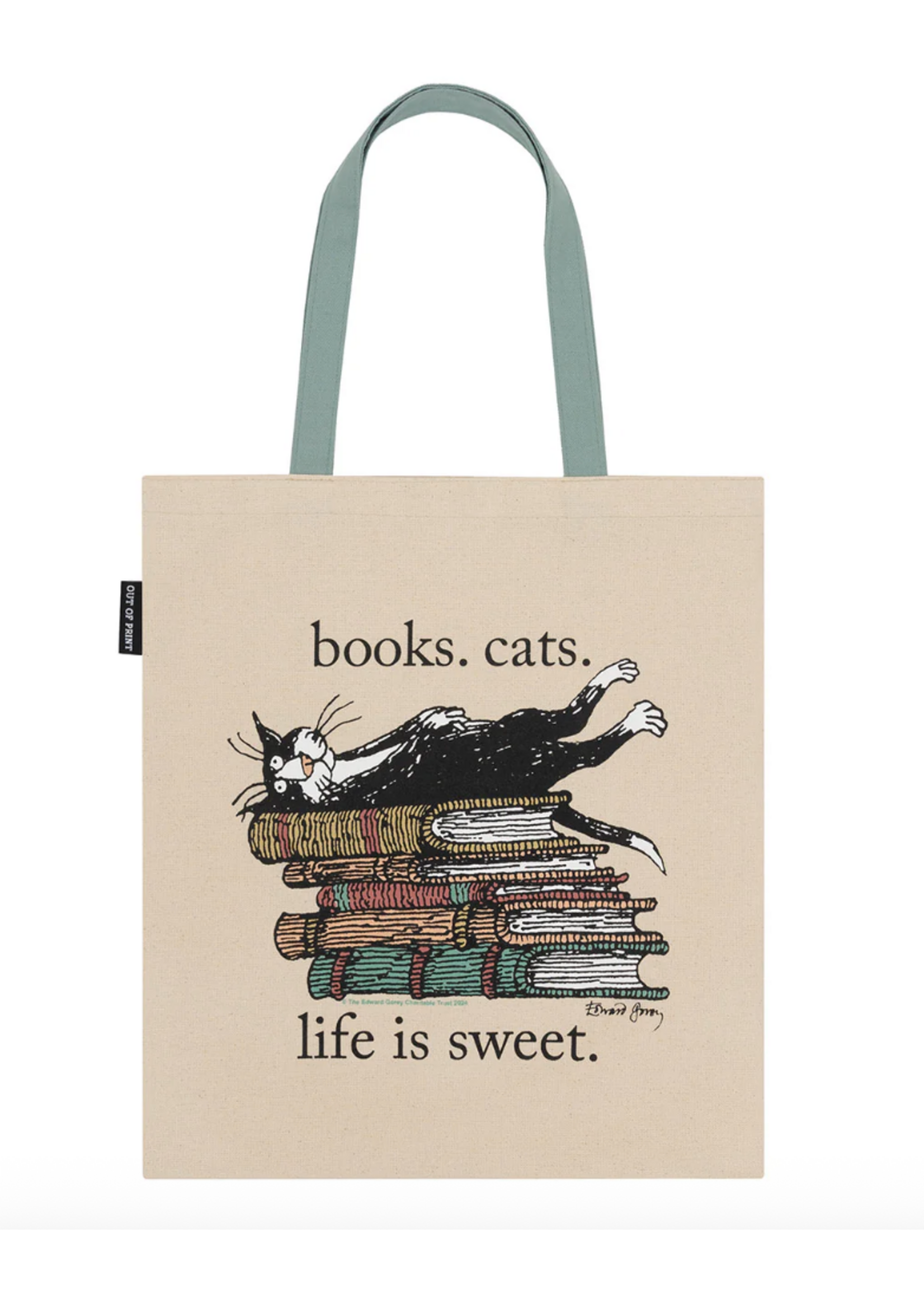 Out of Print Books Cats Life is Sweet Tote