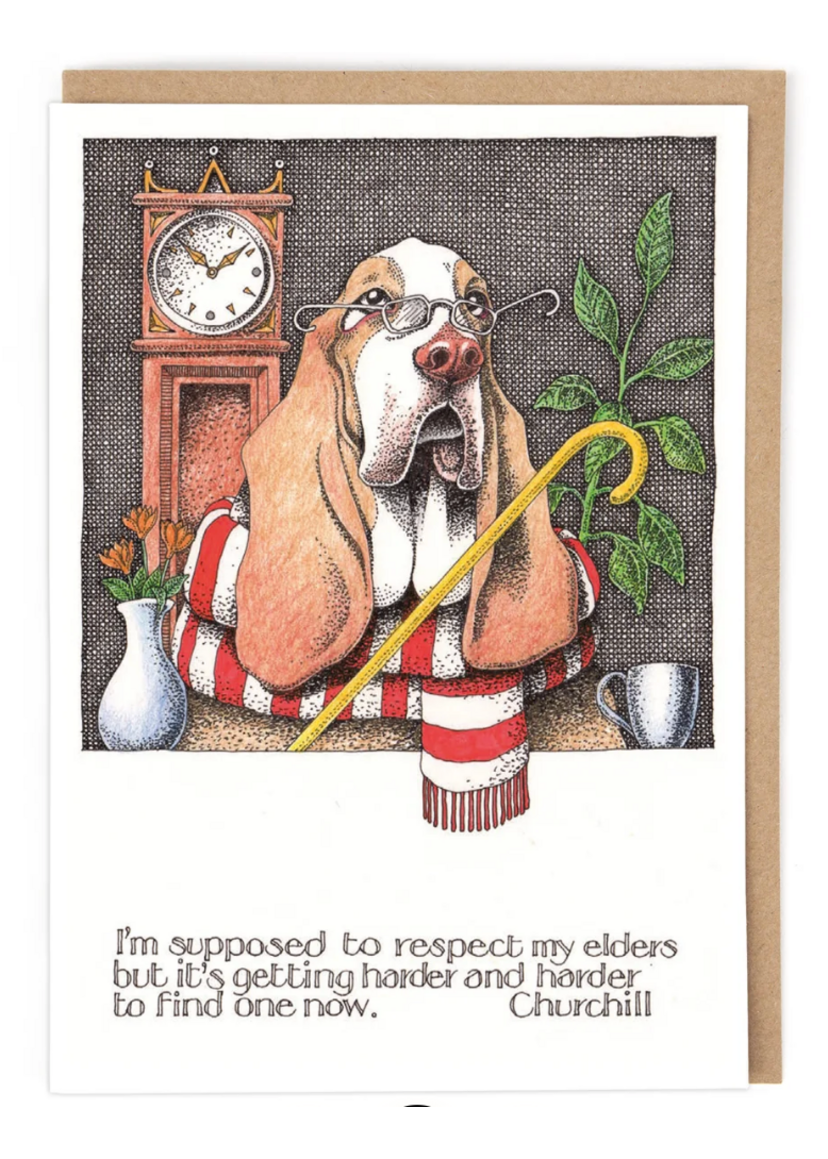 Cath Tate Respect Elders Basset Hound