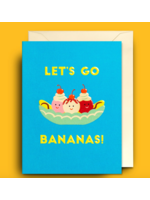 Lagom Design Mini Card Birthday Let's Go Bananas Naomi Wilkinson