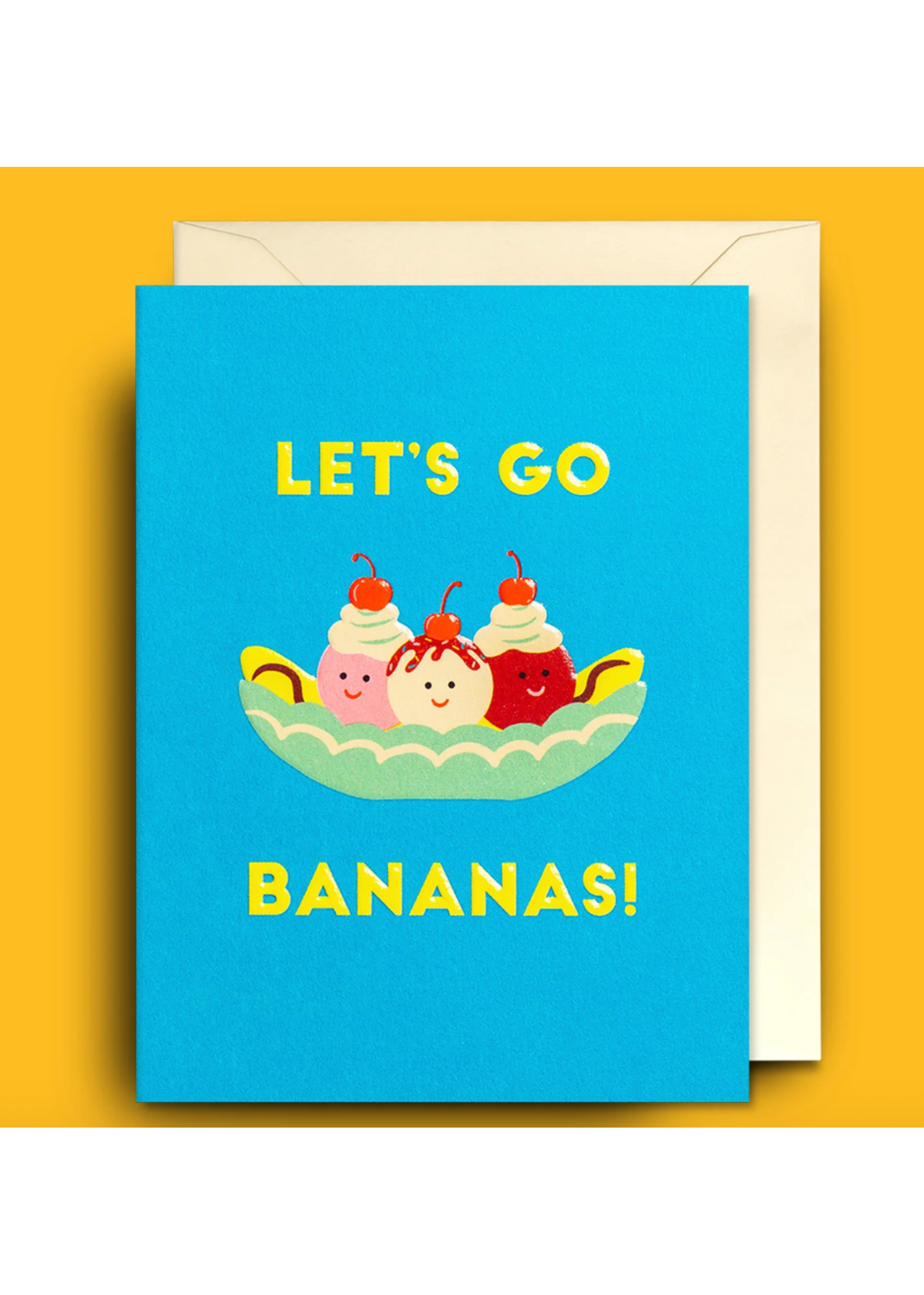 Lagom Design Mini Card Birthday Let's Go Bananas Naomi Wilkinson