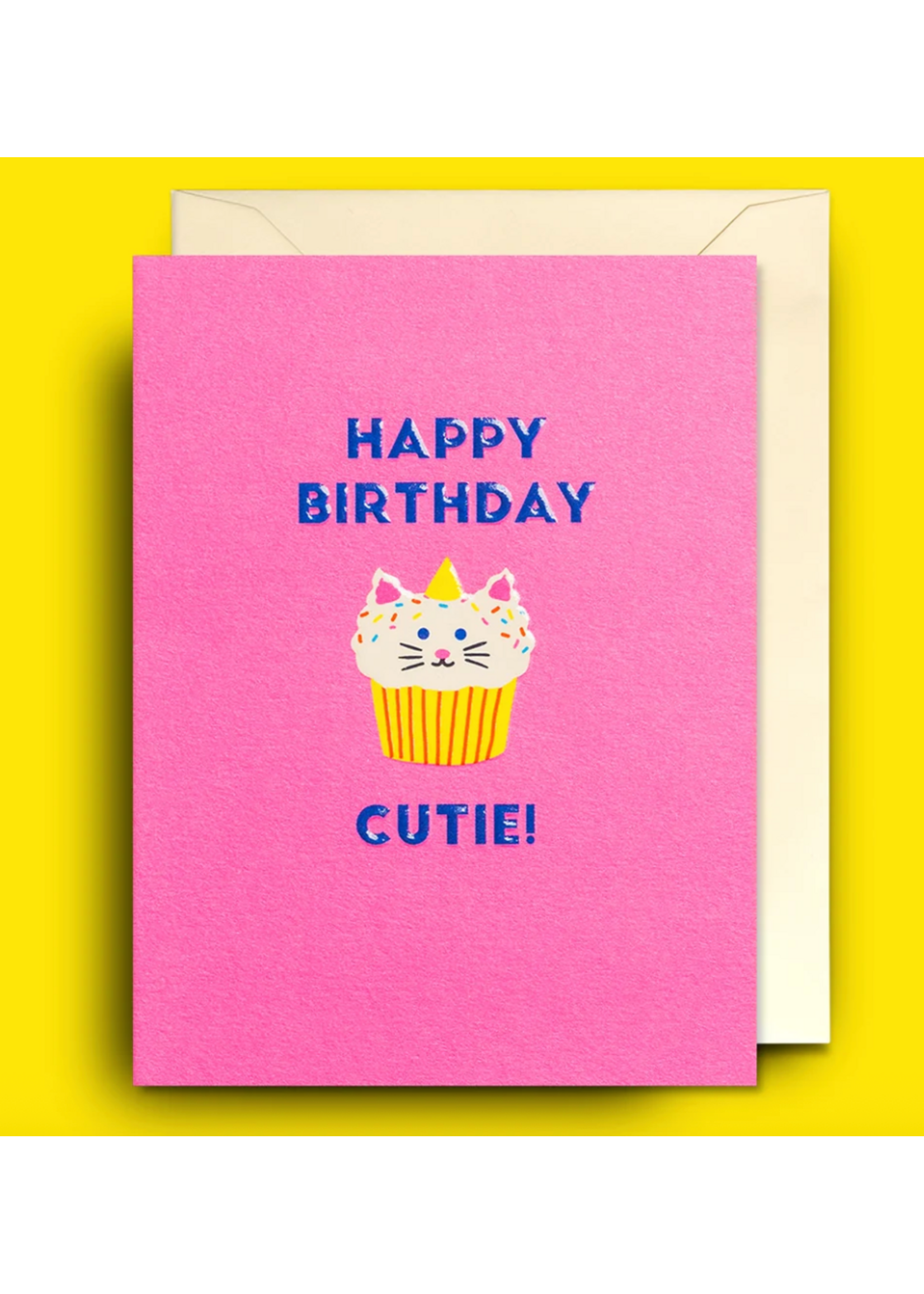 Lagom Design Mini Card Birthday Cutie Cat Cupcake Naomi Wilkinson