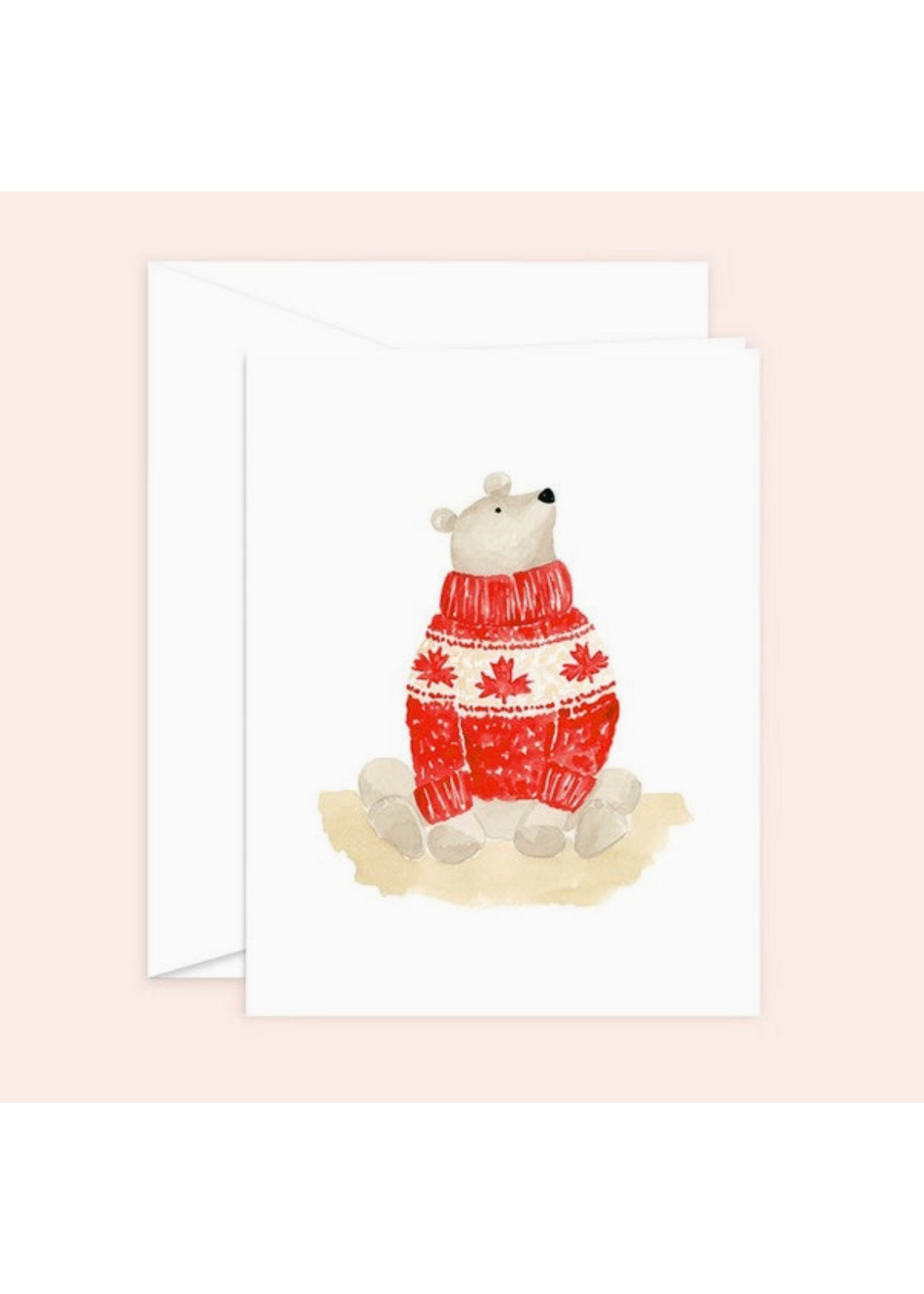 Almeida Illustrations Canadian Polar Bear Greeting Card