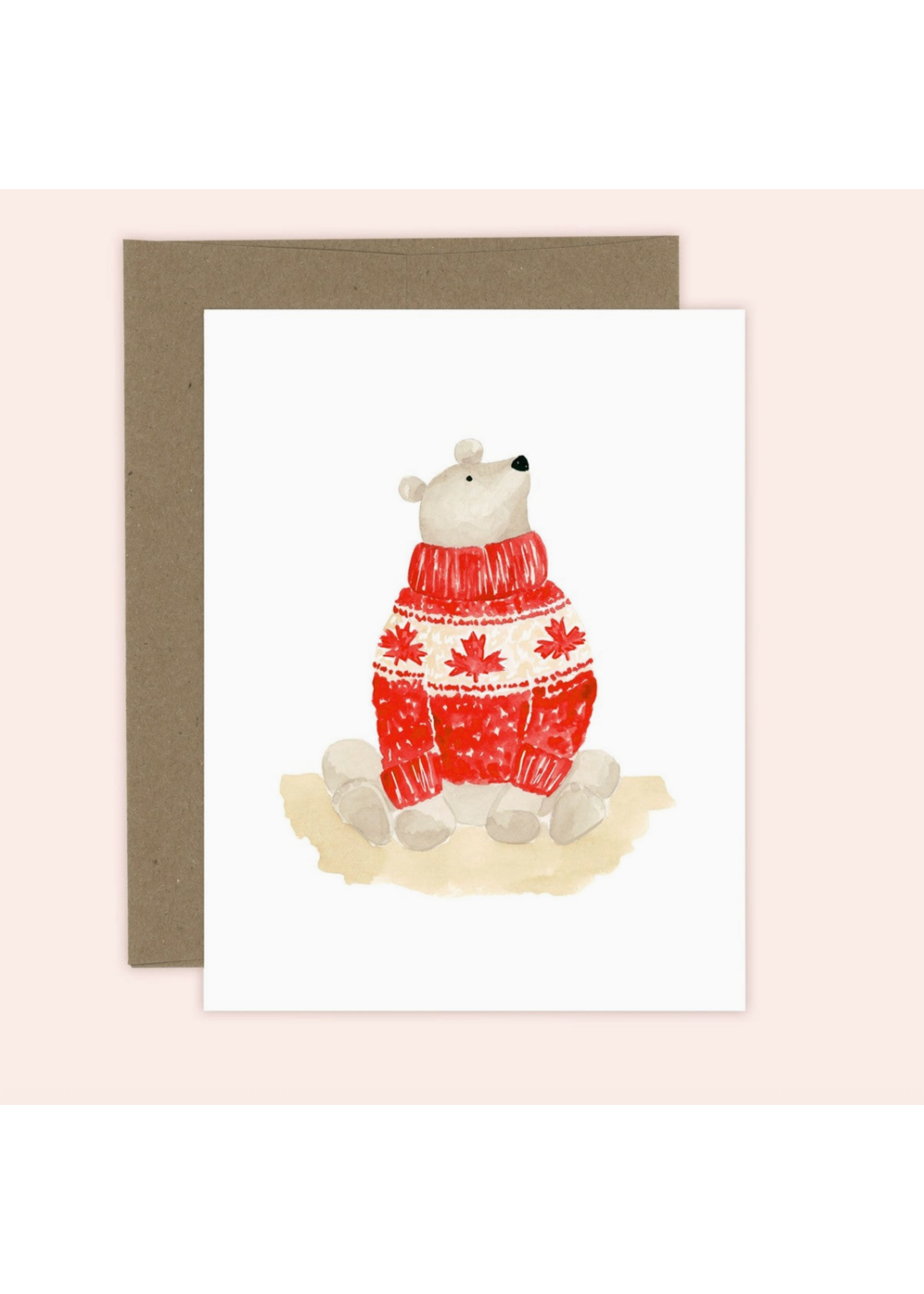 Almeida Illustrations Canadian Polar Bear Greeting Card