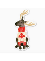 Almeida Illustrations Maple Moose with Sweater Sticker