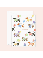 Almeida Illustrations Let's Party Dogs with Balloons