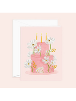 Almeida Illustrations Floral Cake Pink