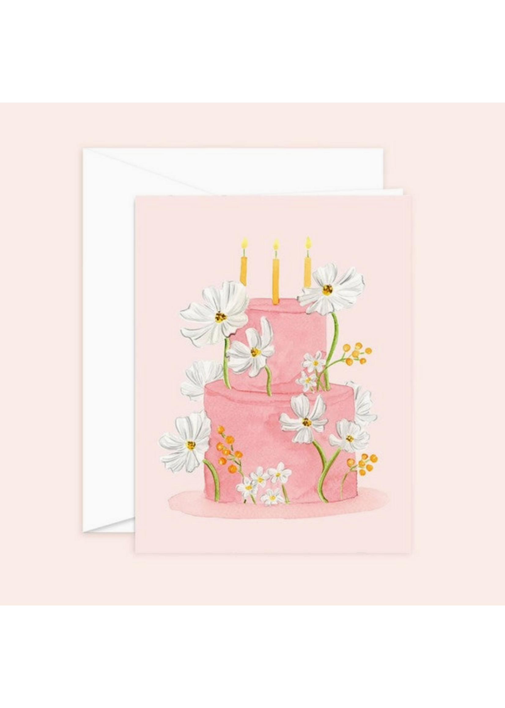 Almeida Illustrations Floral Cake Pink