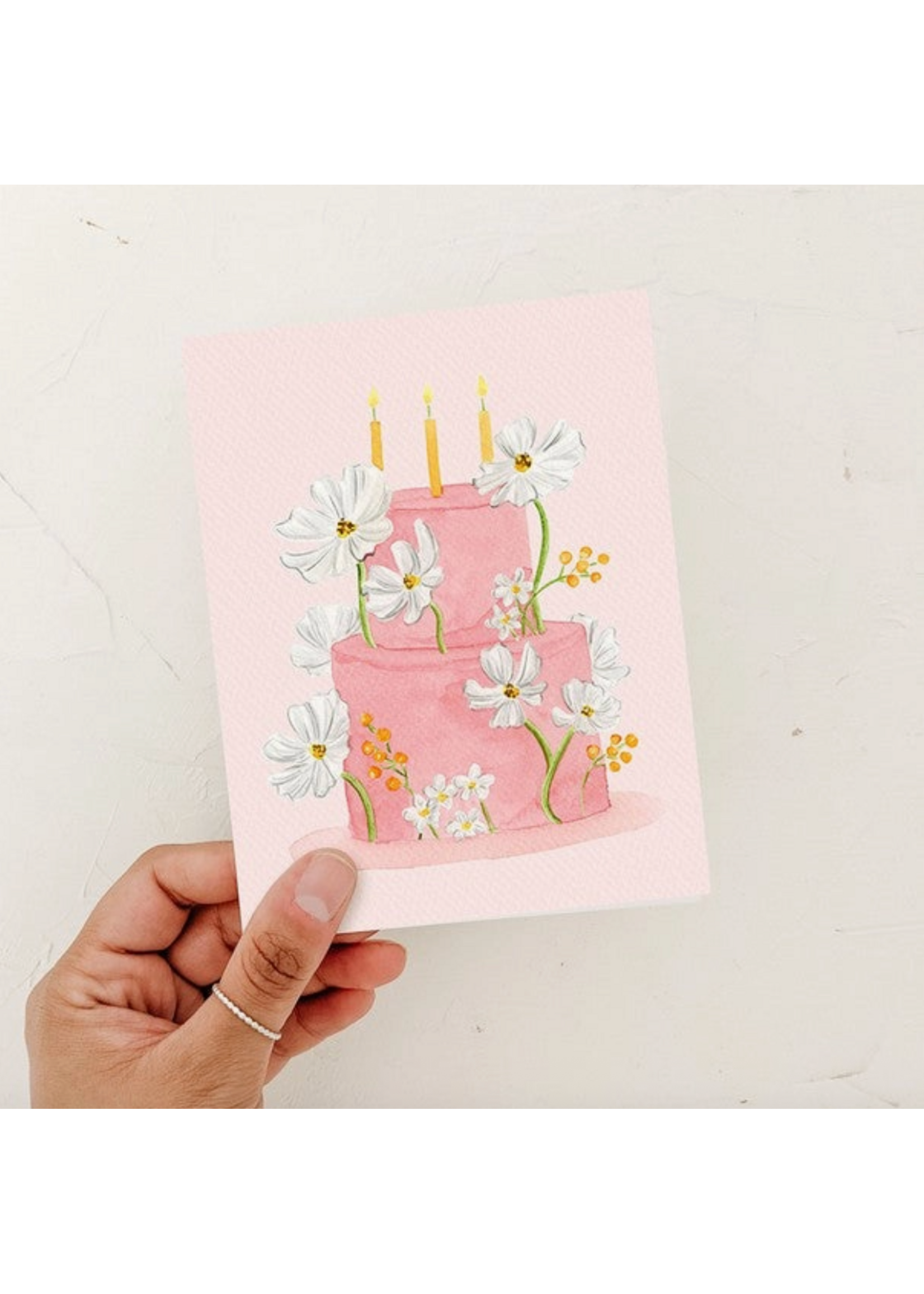 Almeida Illustrations Floral Cake Pink