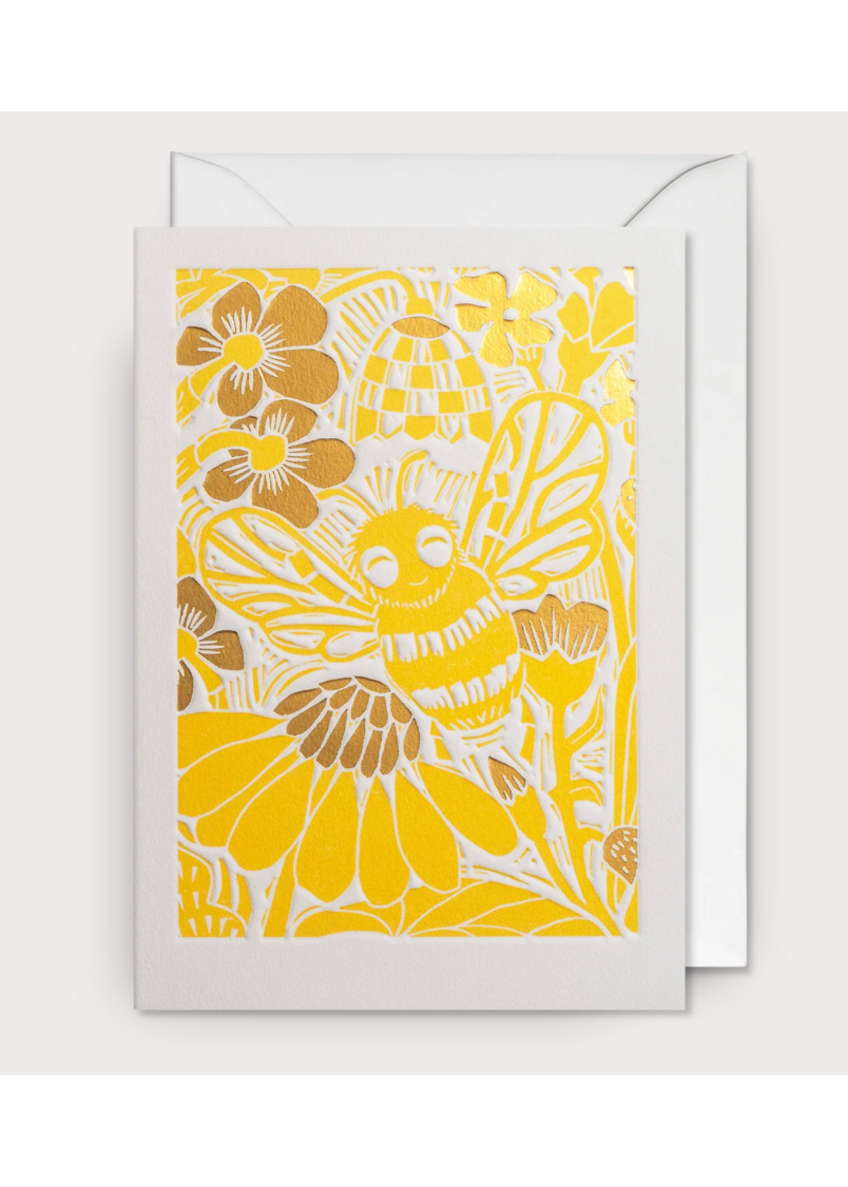 Lagom Design Yellow Smiley Bumble Bee by Hannah Werning