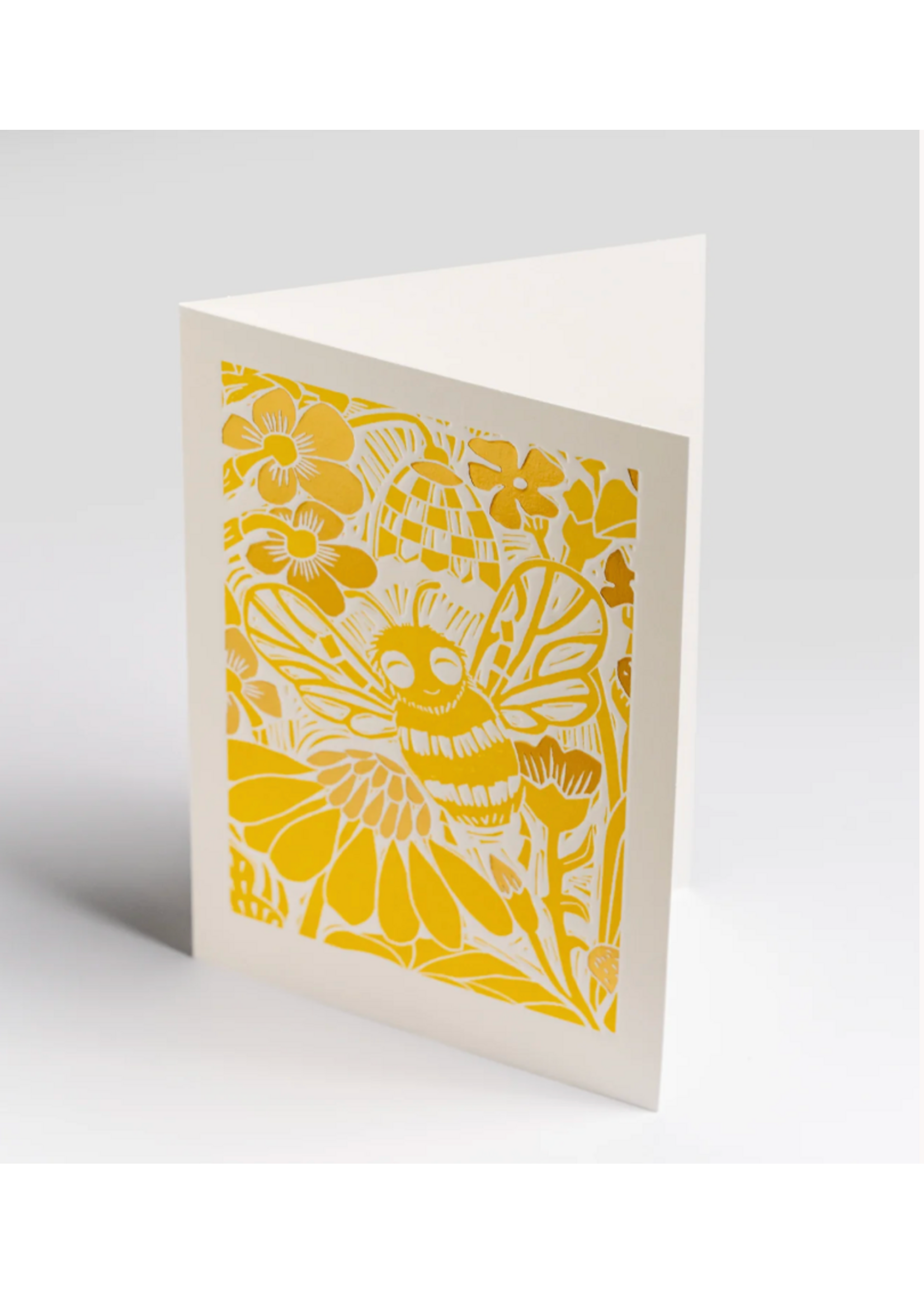 Lagom Design Yellow Smiley Bumble Bee by Hannah Werning
