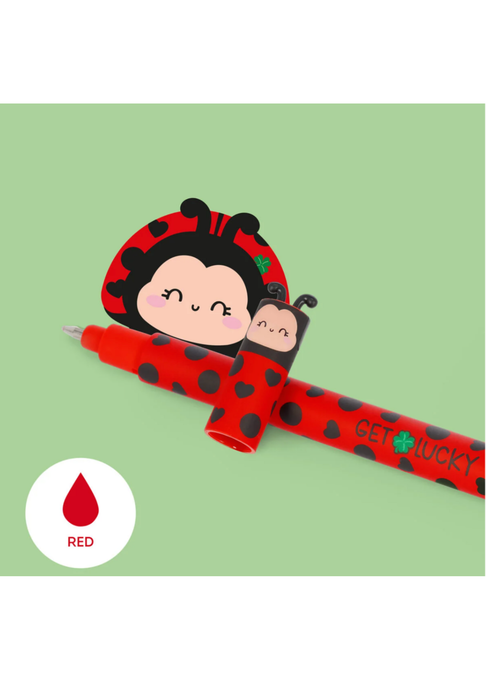 Legami Ladybug Erasable Pen Red