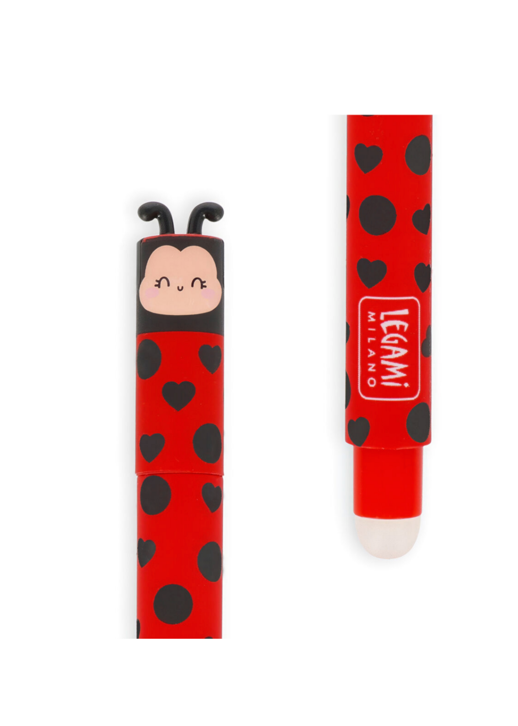Legami Ladybug Erasable Pen Red