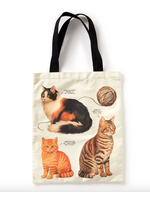 Brass Monkey Moody Cats Canvas Tote