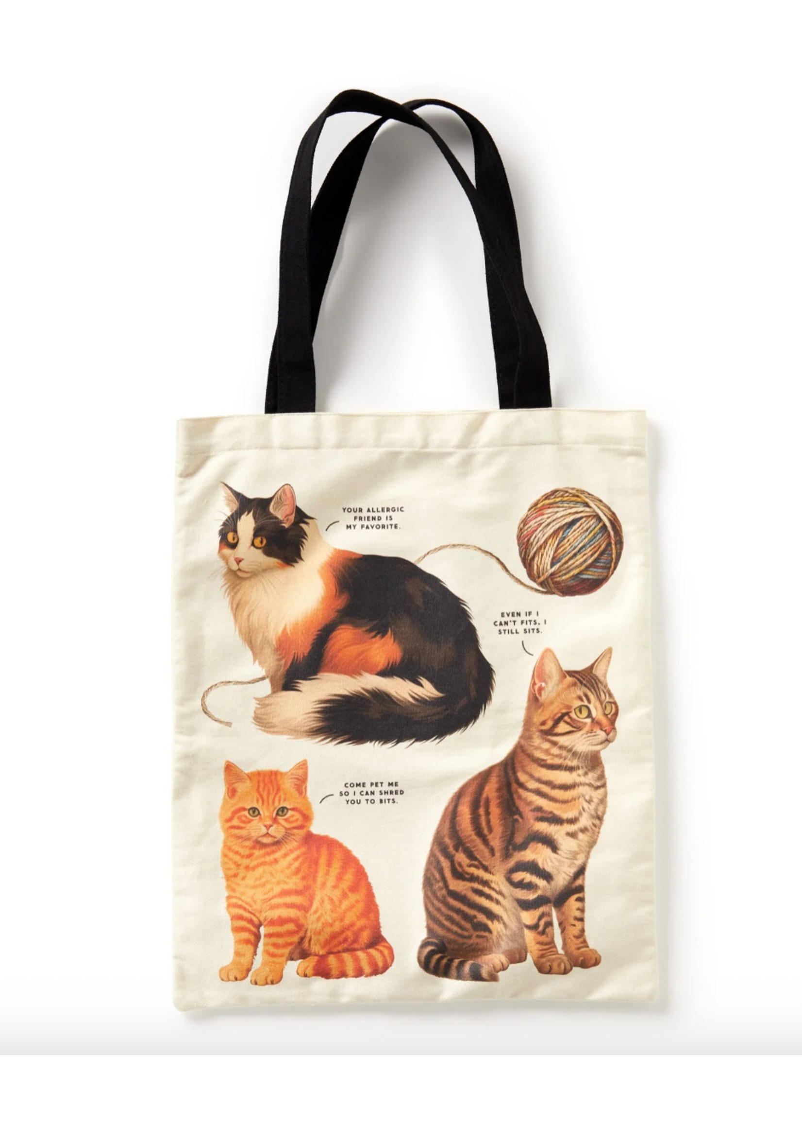 Brass Monkey Moody Cats Canvas Tote