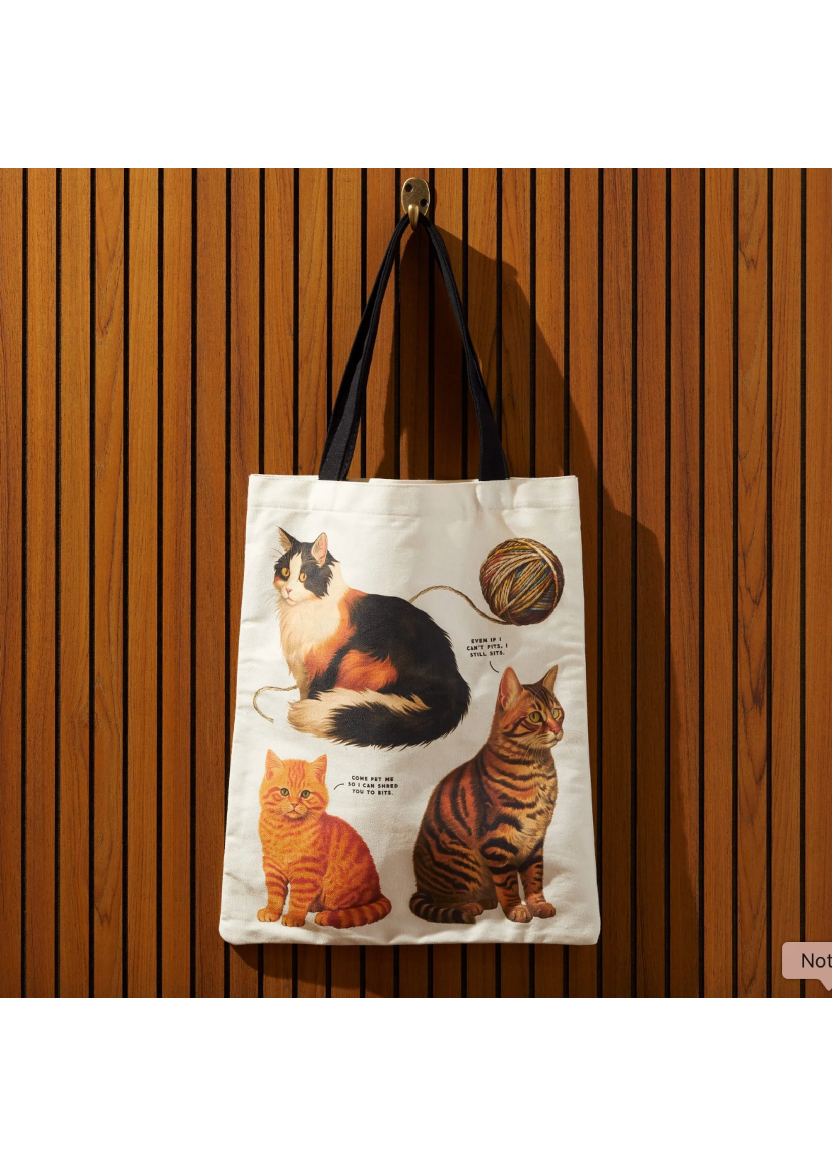 Brass Monkey Moody Cats Canvas Tote