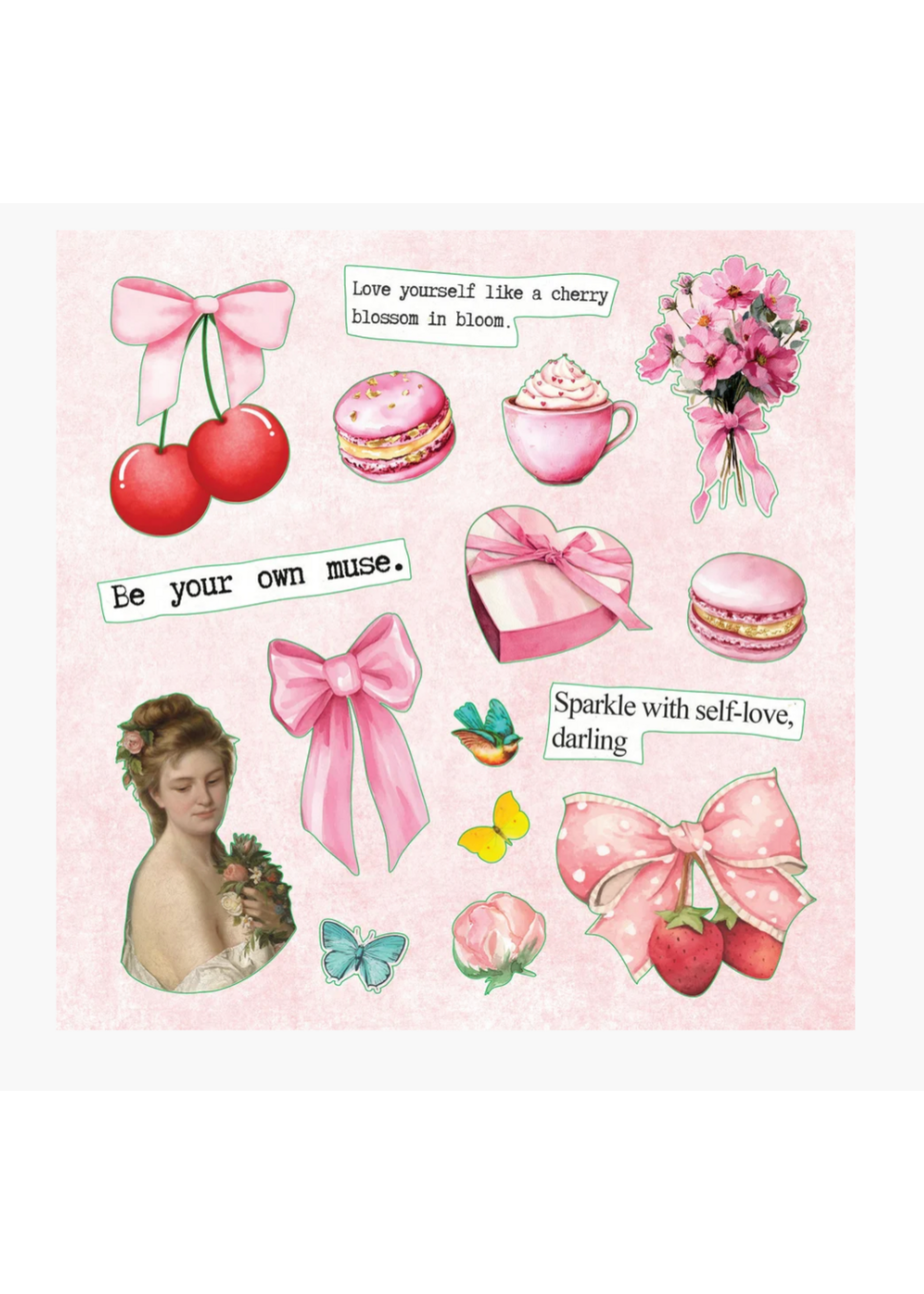 Peter Pauper Press La Petite Coquette Sticker Book