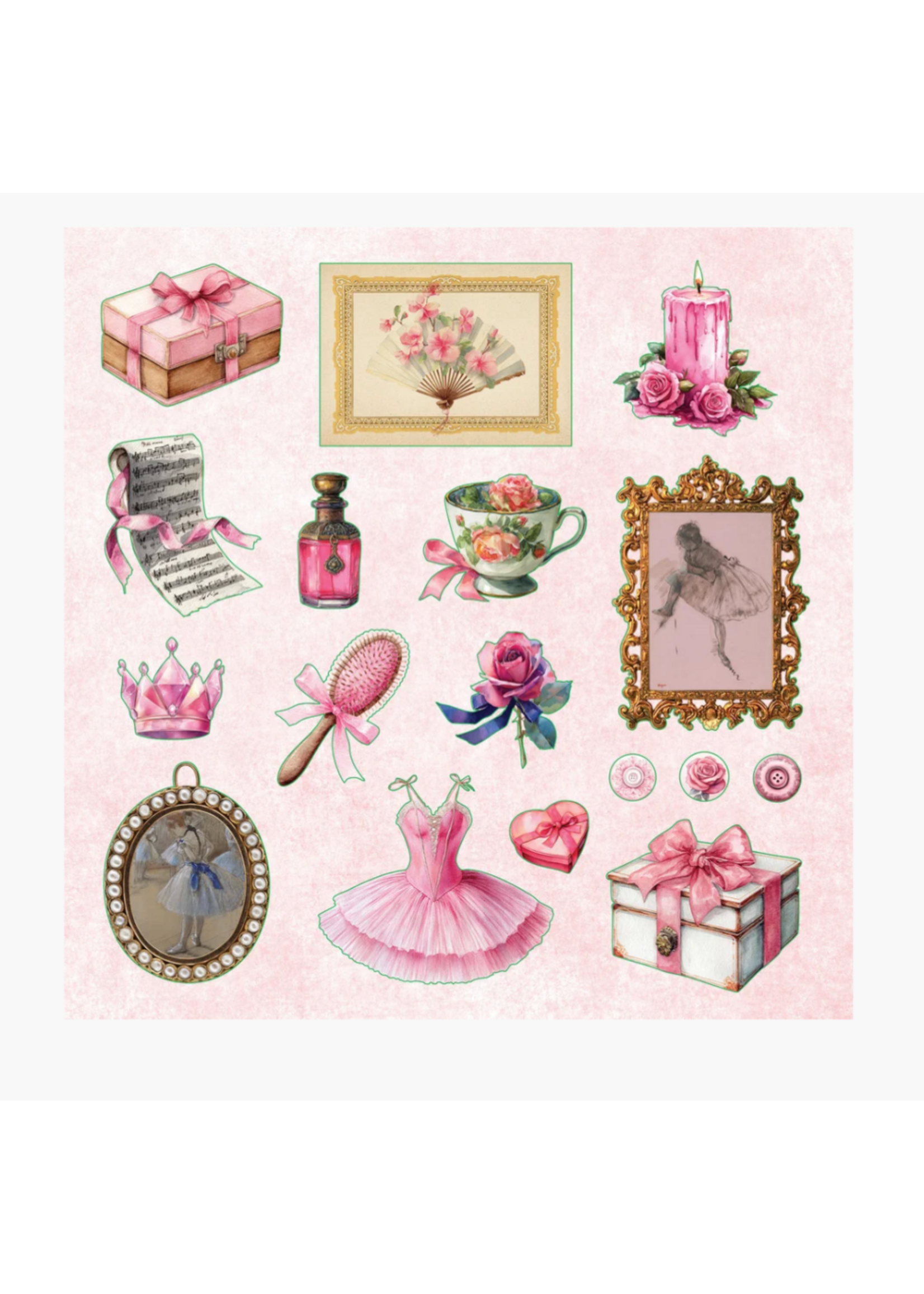 Peter Pauper Press La Petite Coquette Sticker Book