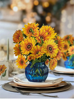 Fresh Cut Paper Sunflowers Mini Pop Up Flower Bouquet
