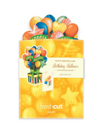 Fresh Cut Paper Birthday Balloons Mini Pop Up Flower Bouquet
