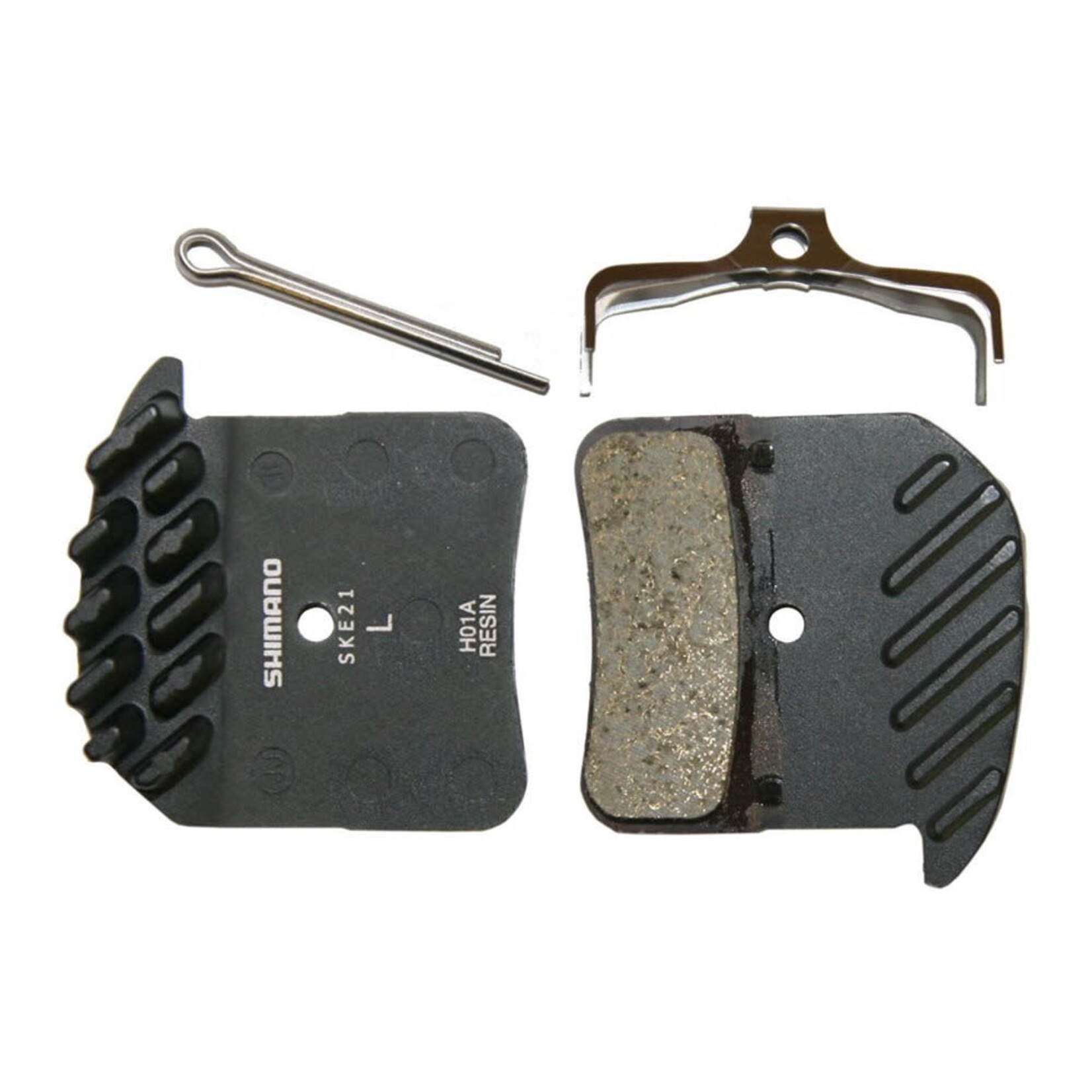 Shimano Shiman, Y8VT98010, H01A, BR-M820, Disc brake pads, With fins, Resin, Pair, H type
