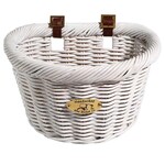 NANTUCKET Nantucket, Cruiser D-Shaped, Basket, White 14.5"x10.5"x9.5