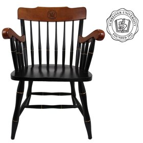  Black Captain Chair w Cherry Arms & Crown