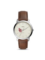 Fossil Fossil Men's White/Brown Leather Watch