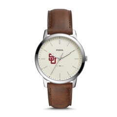 Fossil Fossil Men's White/Brown Leather Watch