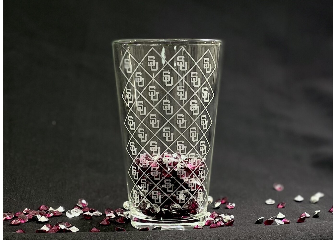 Glass 16 oz. SU Etching