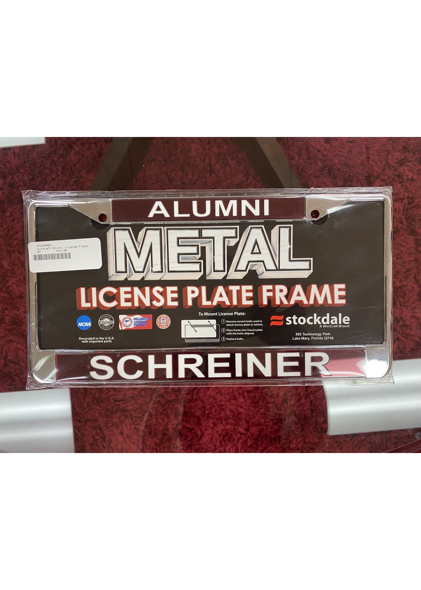 Stockdale Schreiner Alumni License Plate