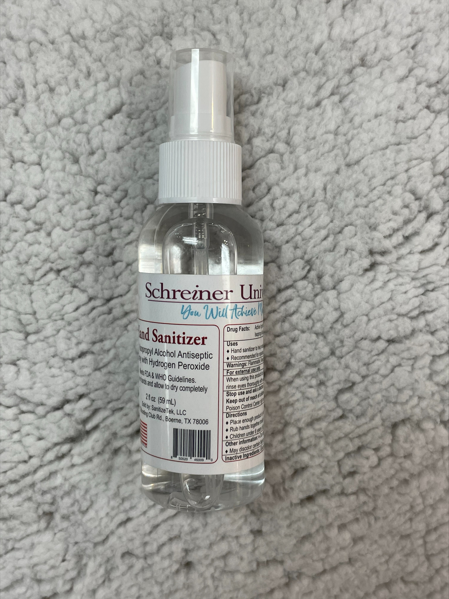 Sanitize Tek 2oz Spray Schreiner Outfitters Campus Retail Store