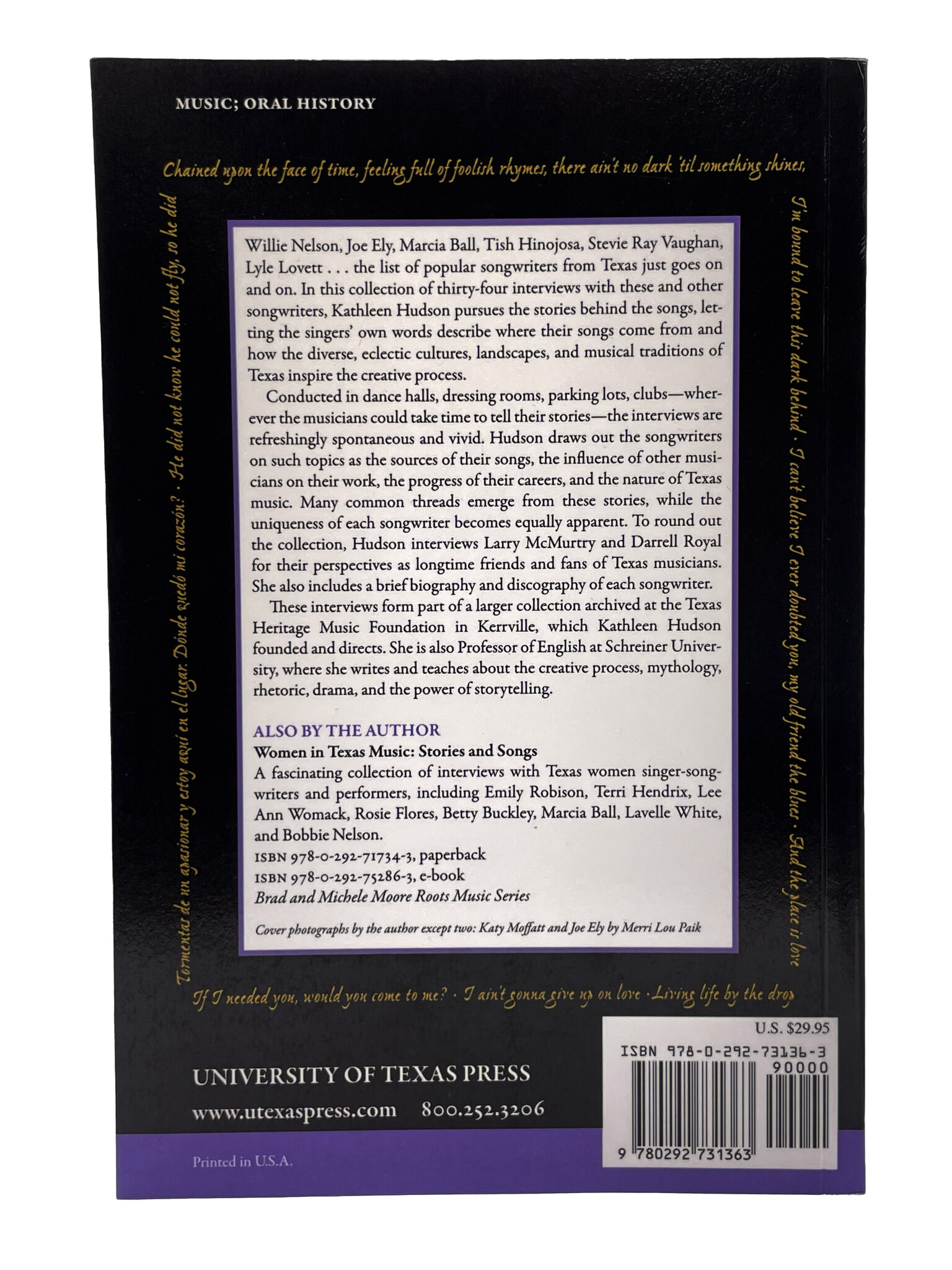 Telling Stories Writing Songs Book
