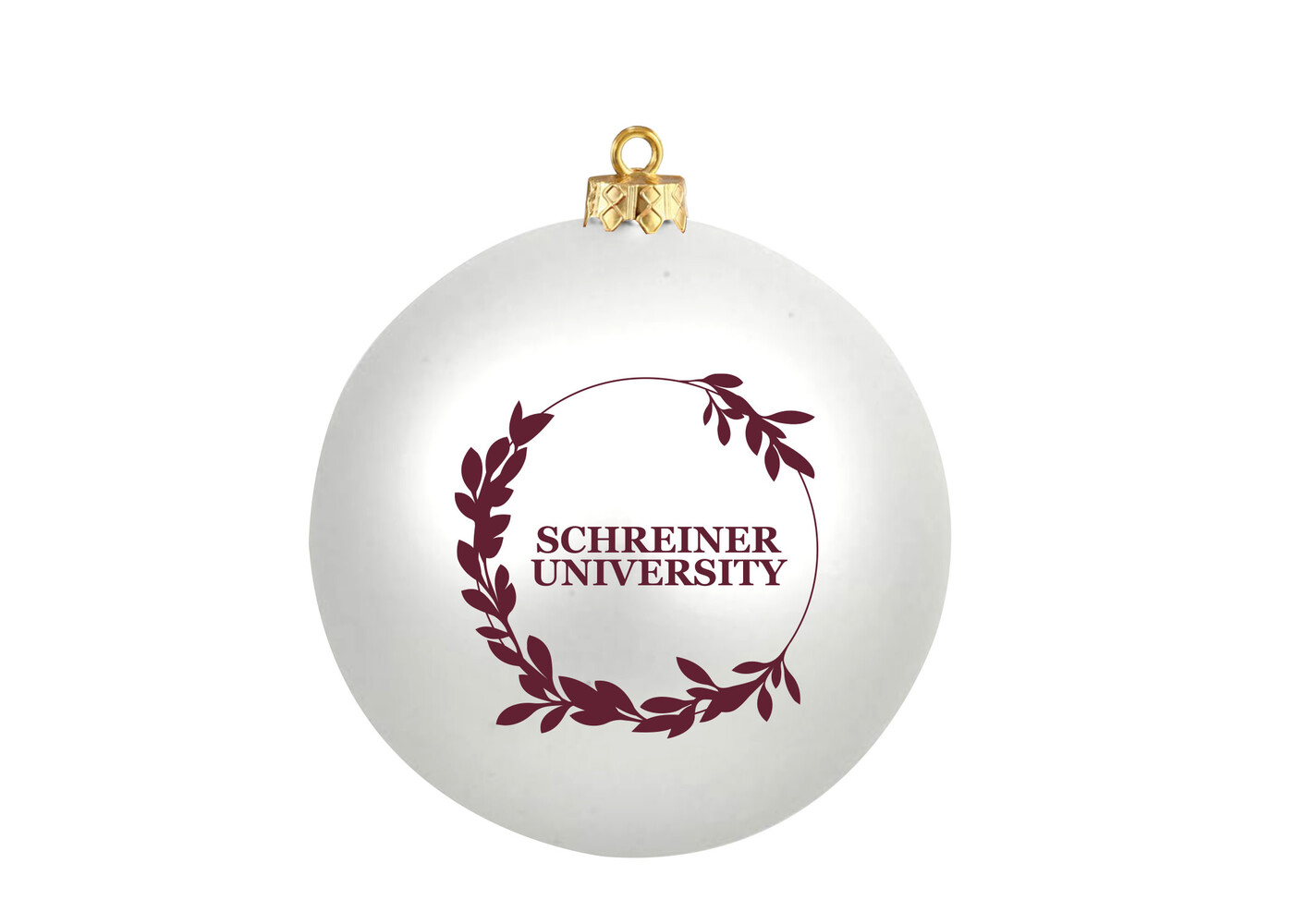 Schreiner University Christmas Ornament White