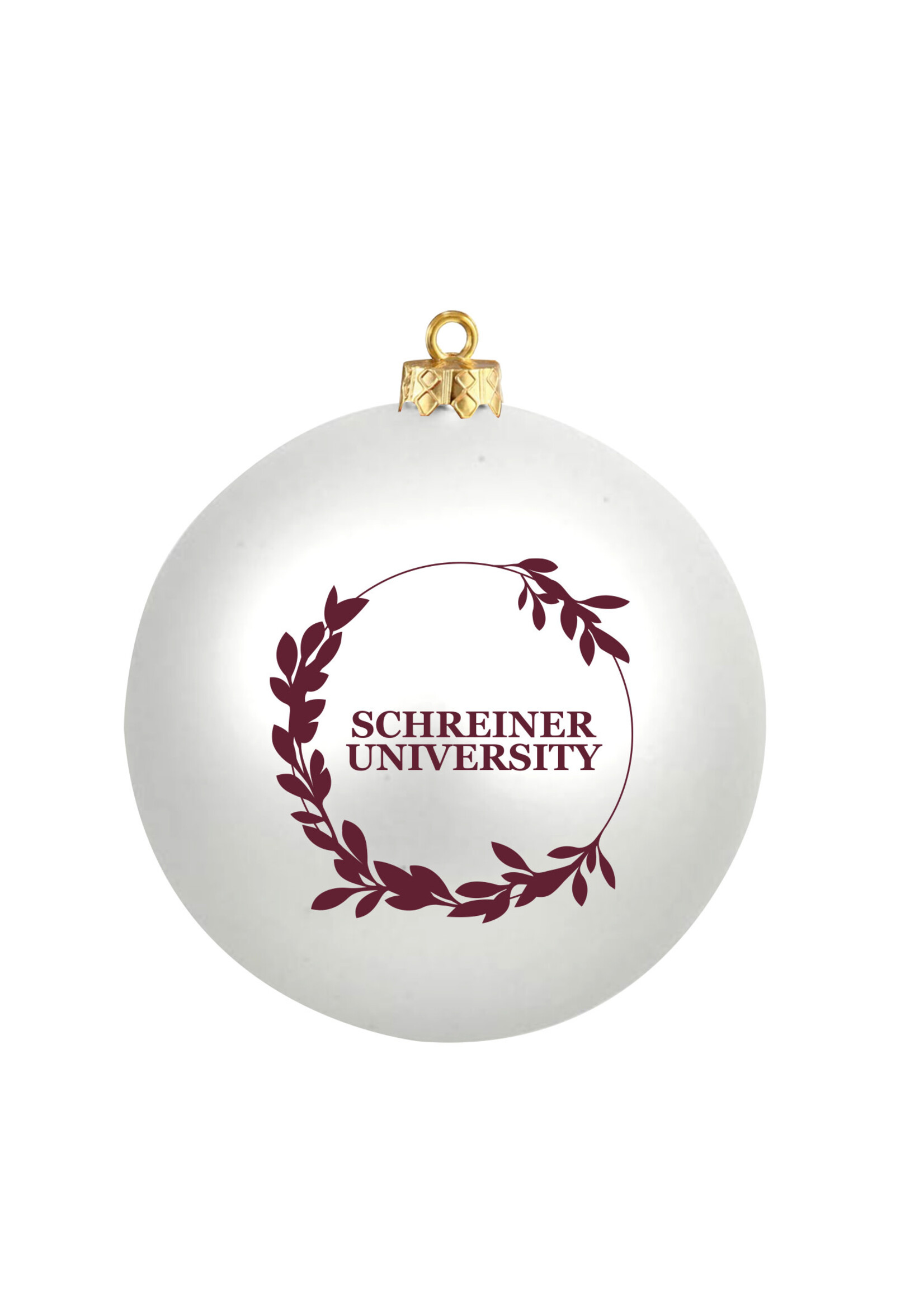 Schreiner University Christmas Ornament White