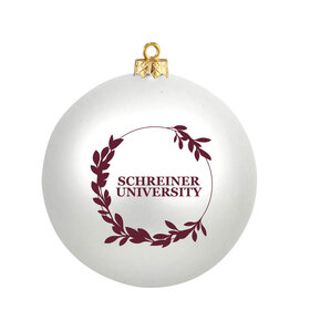  Schreiner University Christmas Ornament White