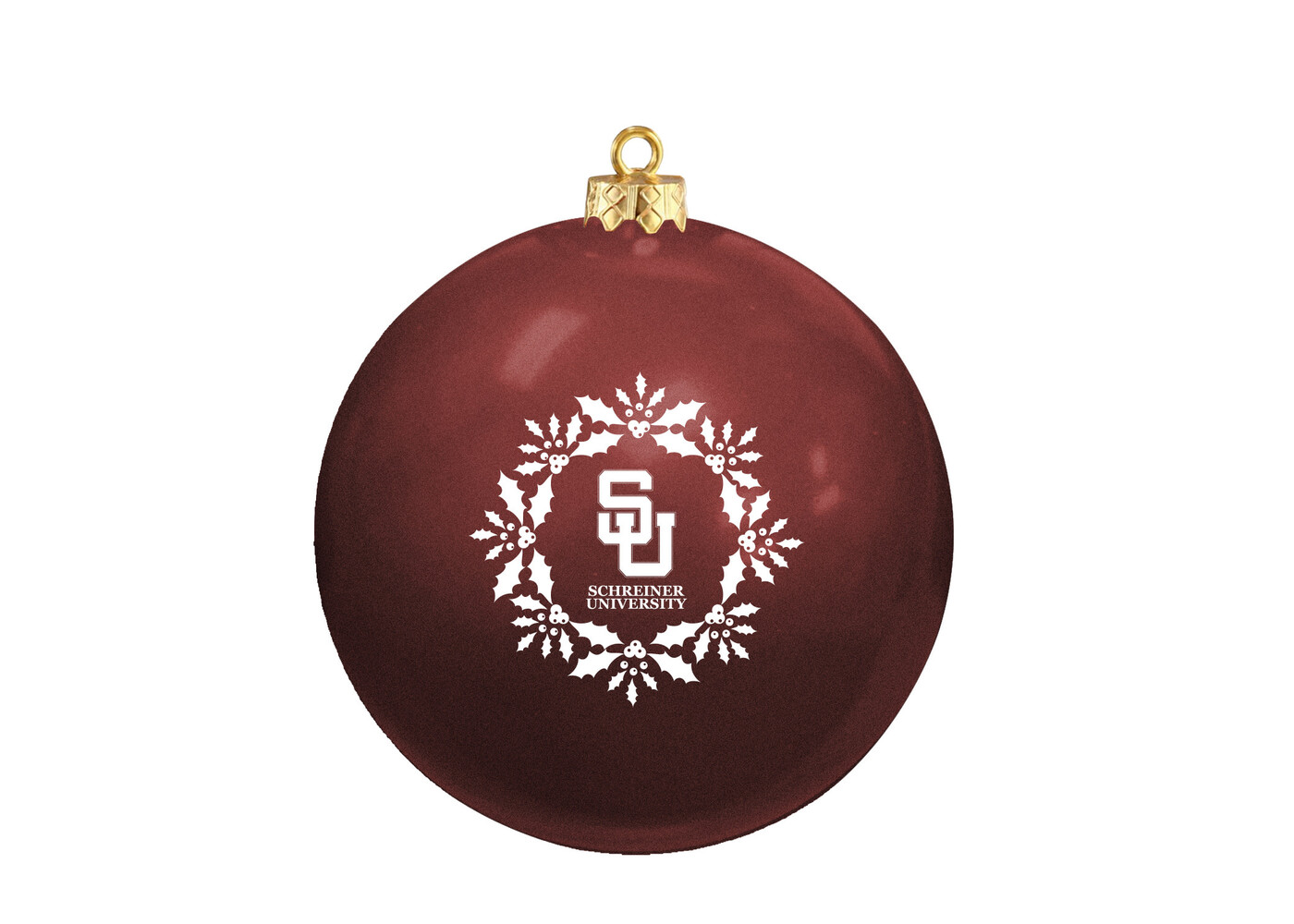 Schreiner University Christmas Ornament Maroon