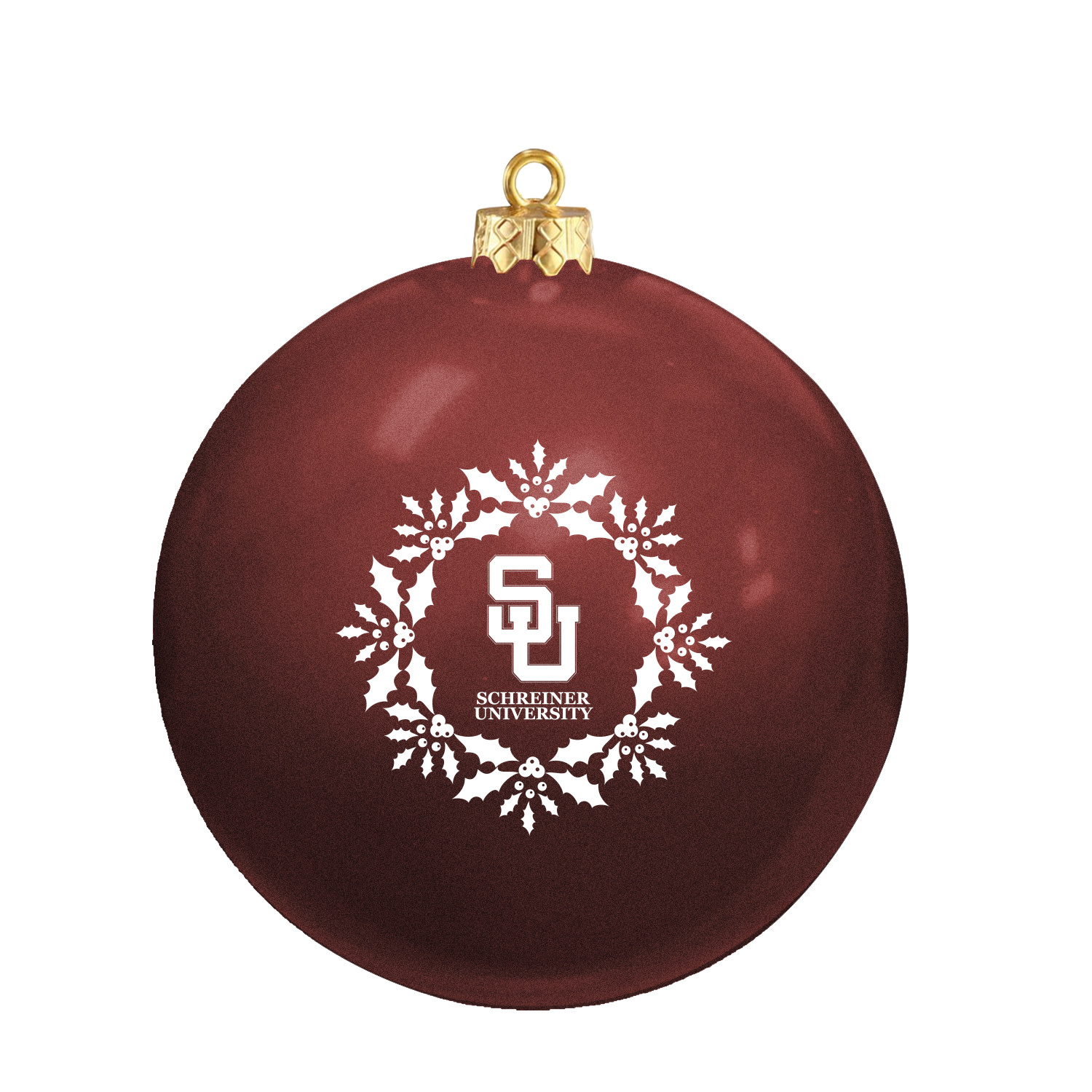 Schreiner University Christmas Ornament Maroon