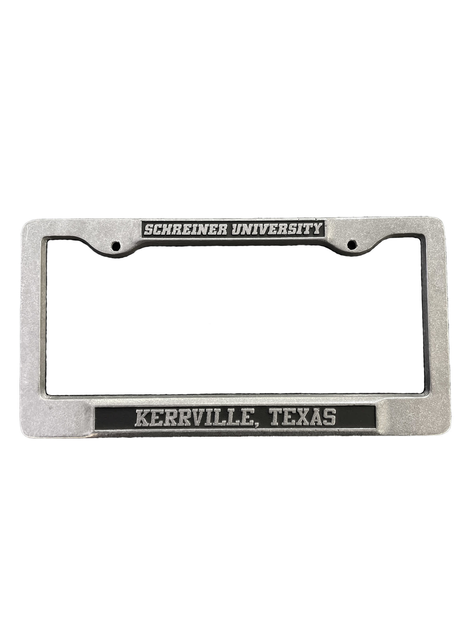 Schreiner Metal License Plate Kerrville Texas