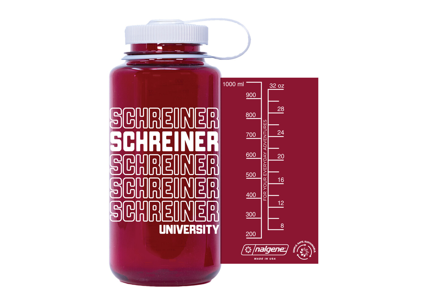 Nordic Nalgene Schreiner Water Bottle Maroon 32oz