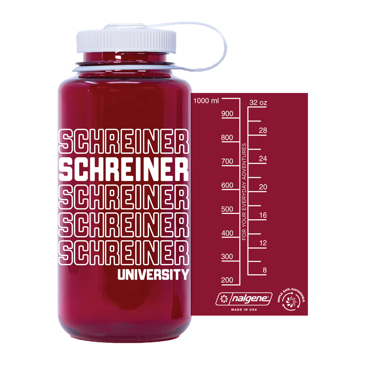 Nordic Nalgene Schreiner Water Bottle Maroon 32oz
