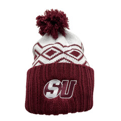 LogoFit Schreiner SU Beanie Pom (Maroon/White)