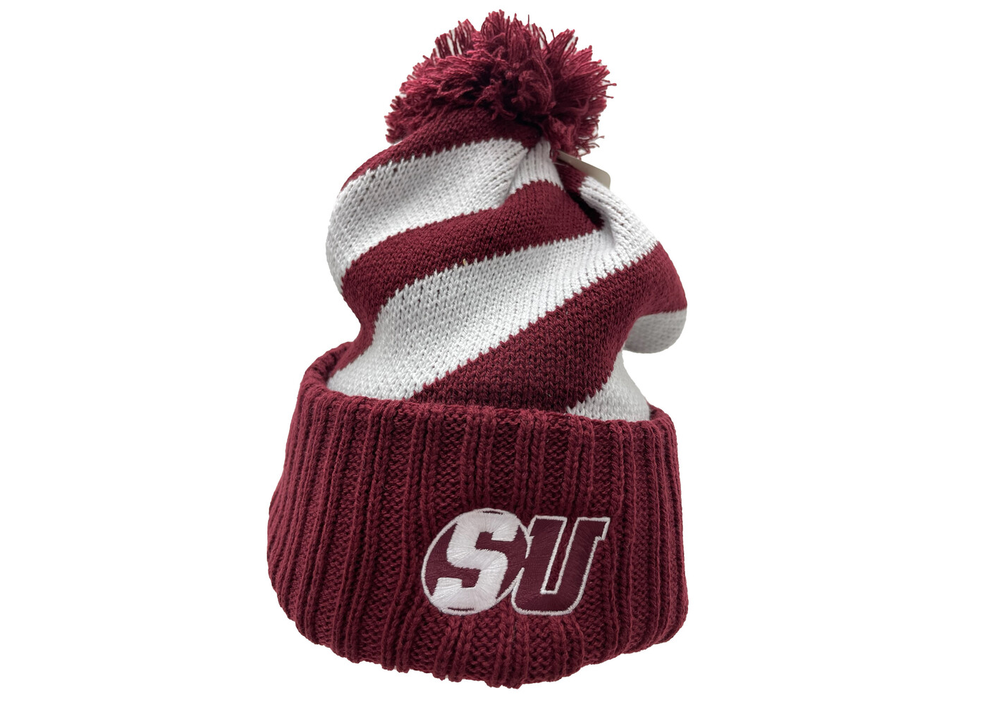 LogoFit Schreiner SU Beanie Pom (Maroon/White)
