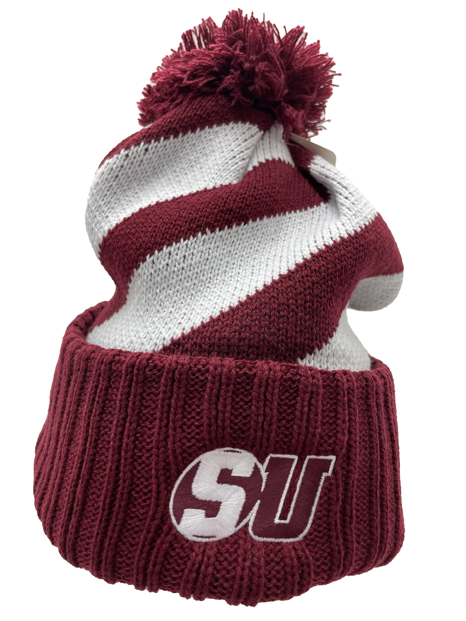 LogoFit Schreiner SU Beanie Pom (Maroon/White)
