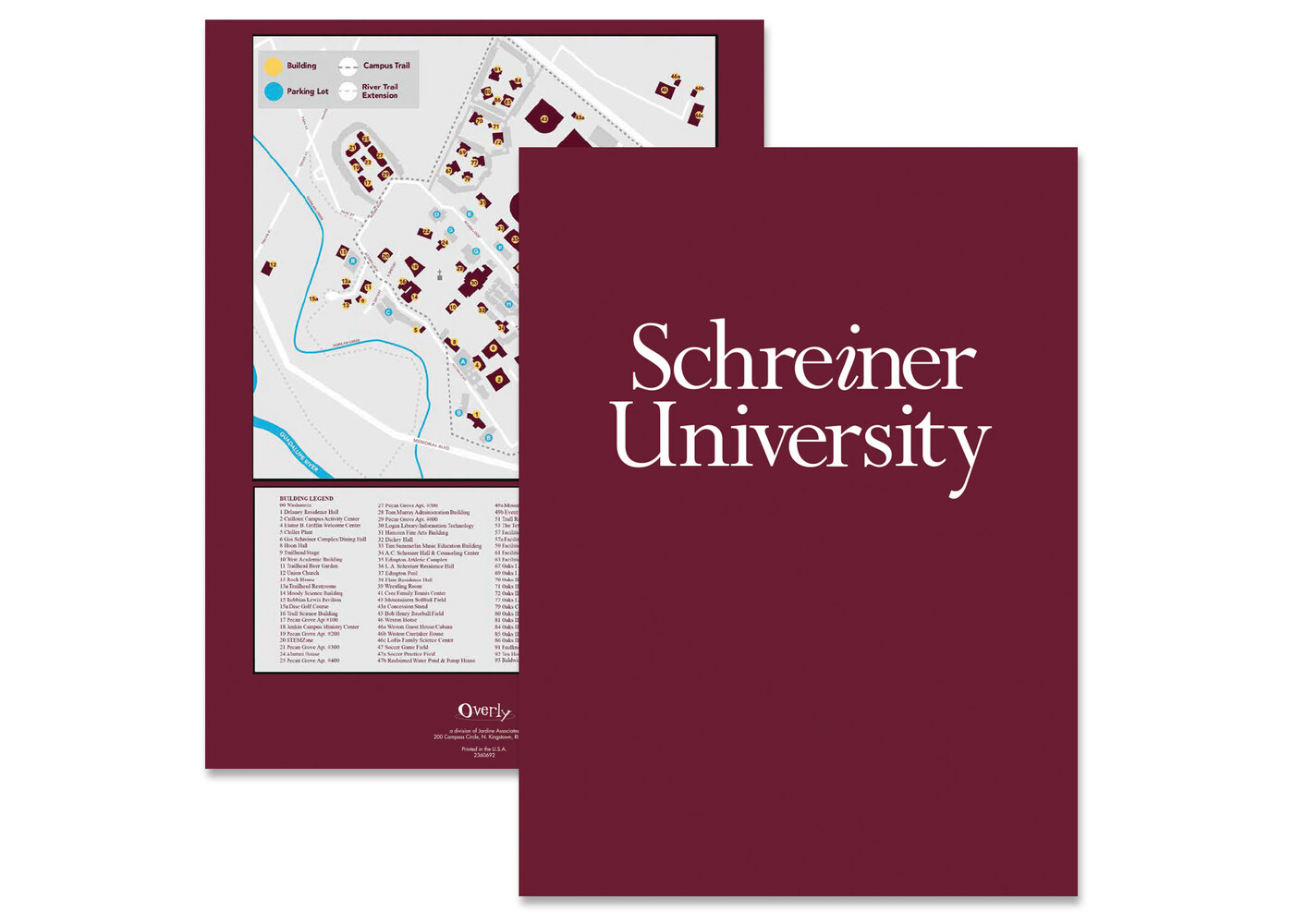 Jardine Schreiner University Folder with Campus Map