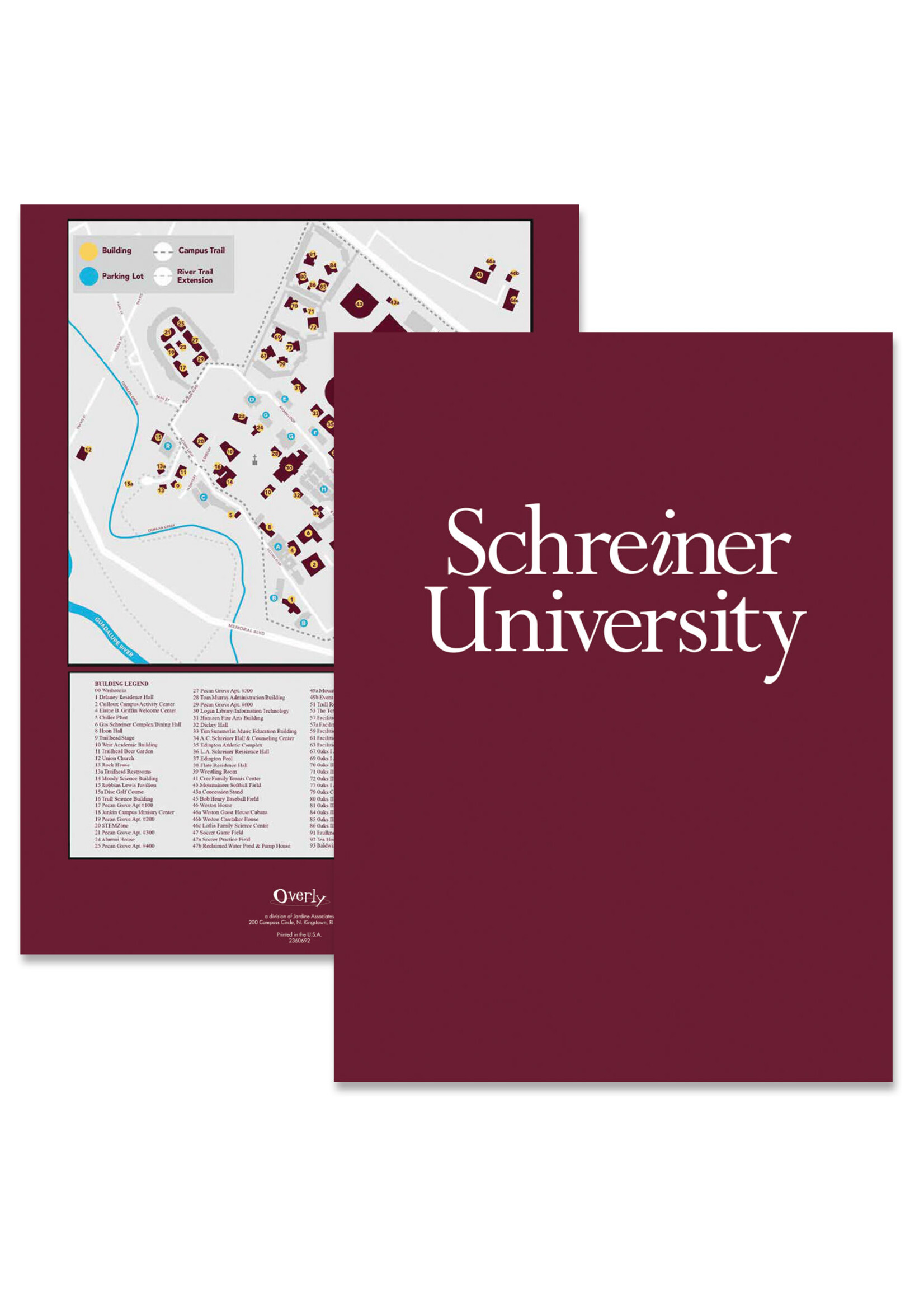 Jardine Schreiner University Folder with Campus Map
