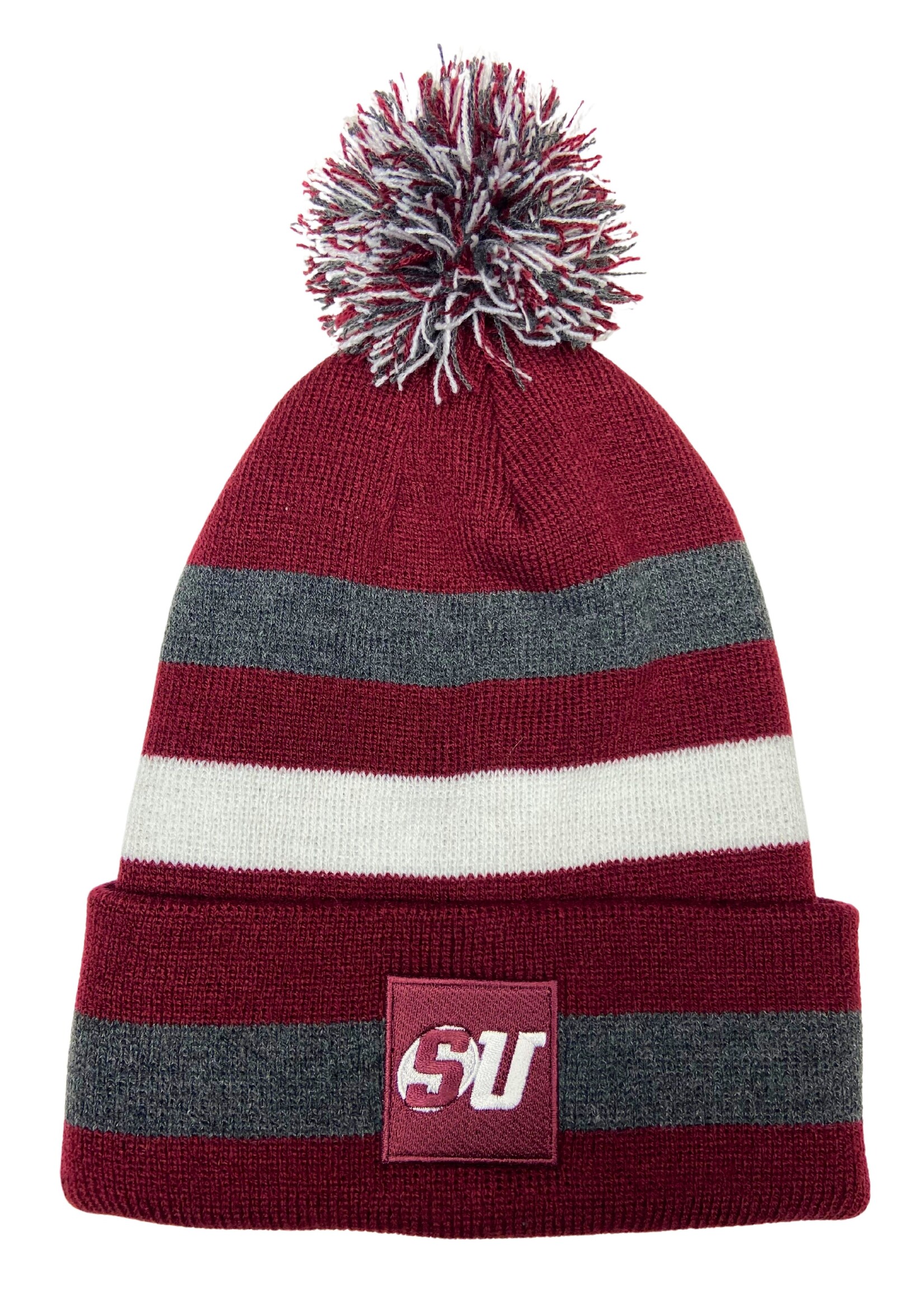 LogoFit Schreiner Striped Knit Hat with Pom