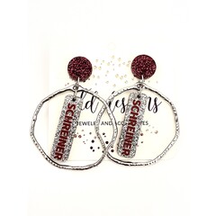 TLD Designs TLD Designs Schreiner Silver Hoop with Glitter Stick
