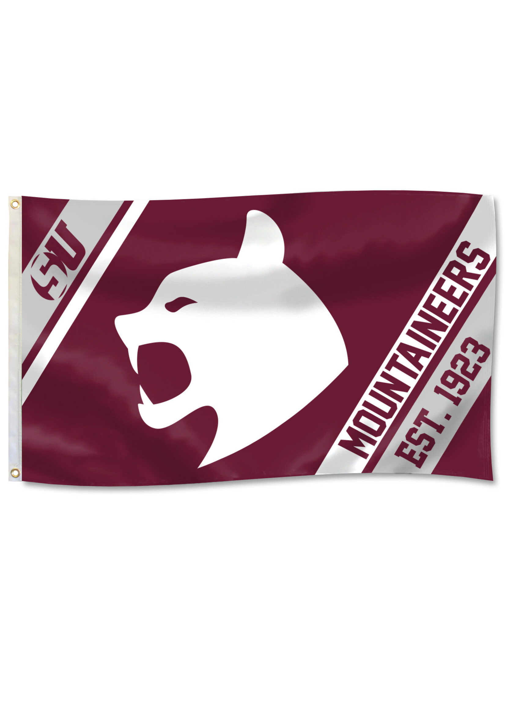 University Blanket and Flag Schreiner Monty Flag 3x5 Maroon/Gray