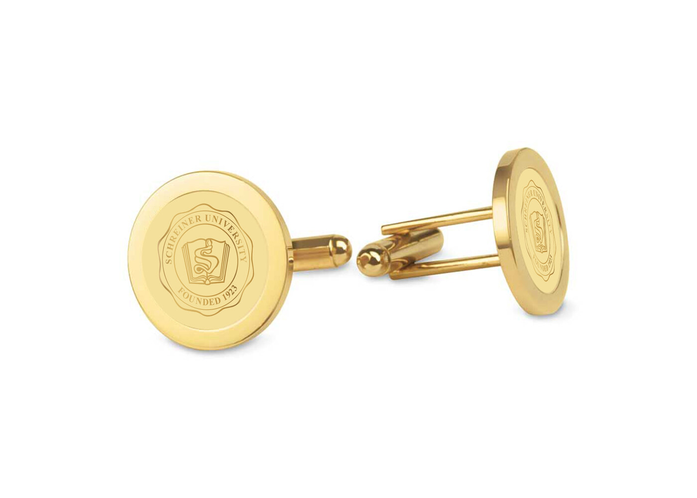 CSI Schreiner Gold Plated Cufflinks with Seal