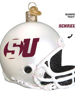 Schreiner Football Helmet Glass Ornament